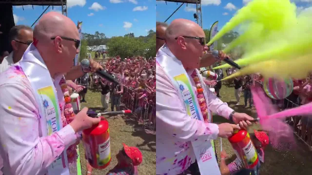 హోలీ సంబరాల్లో పాల్గొన్న న్యూజిలాండ్ ప్రధాని లుక్సాన్